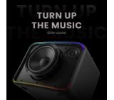 HiFuture Event Horizon Black, 3-Way Speaker System, 100W Output, Built-in DynaBoost Bass Technology, Built-in DC12V Non-Stop Playing Power Socket, Enable Karaoke Dancing Light, Up to 8 Hours Playtime, Bluetooth 5.3, Pair to Play (TWS Mode)