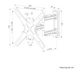 Neomounts LEVEL-850 Wall Mount (full motion, 3 pivots, VESA 400x400)