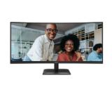 AOC CU34E4CV, 34" Curved 1500R VA WLED, 3440x1440@120Hz, 4ms GtG, 350cd m/2, 3500:1, 20M:1 DCR, Adaptive Sync, FlickerFree, Anti Blue Mode, 5Wx2, Tilt, Height Adjust, Swivel, 2xHDMI, DP, USB hub, RJ45