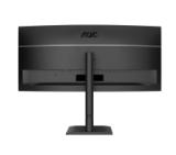 AOC CU34E4CV, 34" Curved 1500R VA WLED, 3440x1440@120Hz, 4ms GtG, 350cd m/2, 3500:1, 20M:1 DCR, Adaptive Sync, FlickerFree, Anti Blue Mode, 5Wx2, Tilt, Height Adjust, Swivel, 2xHDMI, DP, USB hub, RJ45