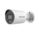 HikVision 8 MP Acusense Smart Hybrid Light Fixed Bullet Network Camera, 2.8 mm, F1.6, IR, White Light up to 40m, H.265+, IP67, built-in Dual Array Microphone, built-in memory card slot (up to 512GB), 12Vdc/PoE 7.5W