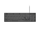 Natec Keyboard Herring Glow US, White Backlight