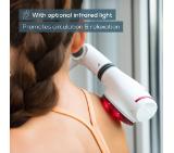 Beurer MG 44 infrared massager; Soothing vibration massage; Rotating massage head and 3-way adjustable handle; Infrared heat; 3 function levels; 4 interchangeable massage attachments