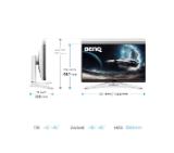 BenQ MOBIUZ EX321UX, 31,5", Mini LED, IPS, 3840x2160 4K UHD, 144Hz, 1ms, HDR 1000, FreeSync Premier Pro, B.I.+ Gen2, 700 nits, 99% Adobe RGB, 99% P3, 3x HDMI (v2.1), DP (v2.1), USB C PD 65W, USB Hub, Color Shuttle, Height Adj. 100mm, VESA 100, 7.2 kg