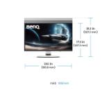 BenQ EX271UZ 27" 4K 166 PPI 240Hz MOBIUZ OLED Gaming Monitor, EX271UZ WHITE
