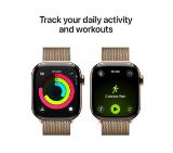 Apple Watch S11 Cellular 42mm Gold Titanium Case with Gold Milanese Loop