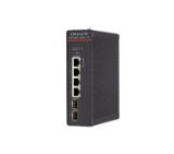 HikVision Industrial Smart Managed POE Switch, 4 x Gigabit PoE port, 2 x Gigabit fiber optical port, PoE Power Budget 300 W, Up to 300 m Long-range Transmission, 6 kV Surge Protection, -40 °C to 75 °C wide temperature range