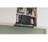 Bosch DBB85CC60, SER4, Integrated box hood 80cm B, max 582m3/h, 65dB, 3 speeds, CoP B, Grease eff. 91%(B), Glass panel, Push buttons, Matt black