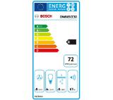 Bosch DWB65CC30, SER4, Chimney hood 60cm B, max 594m3/h, 67dB, 3 speeds, Push buttons, CoP B, Grease eff. 89%(B), Box design, Inox-look