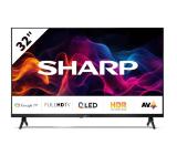 Sharp 32GF3265E, 32" Full HD QLED Google TV, 1920x1080 Frameless, 1 000 000:1, Active Motion 400, DVB-T/T2/C/S/S2, HDR10, Speaker 2x8W, Dolby Digital, Google Cast, HDMI (ARC/CEC), CI+, 3.5mm Headphone jack / line-out, RJ 45, 2xUSB, Wi-Fi, Bluetooth, Mini