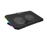Fury Gunbai G3 Laptop Cooling Pad 14.1-17.3" 2 fans, RGB LED Light, 2 USB