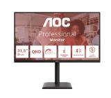 AOC Q32E4U, 31.5" IPS WLED, 2560x1440@100Hz, 4ms GtG, 350cd m/2, 1000:1, 20M:1 DCR, Adaptive Sync, FlickerFree, Anti Blue Mode, 3Wx2, Tilt, Height Adjust, Pivot, Swivel, 2xHDMI, DP, USB Hub
