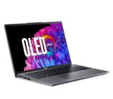 Acer SFG14-63-R1DP, AMD Ryzen 7 8845HS (up to 5.1GHz, 16MB), 14'' CineCrystal OLED WQ2.8K 90Hz (2880 x 1800), AMD Radeon Graphics, 16GB LPDDR5 onboard, 512GB SSD NVMe, 50Wh, WIFI6E+BT 5.3, QHD Cam, MicroSD Reader, Win 11 Home, Backlit KBD, Steel Gray