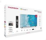 Thomson 50" UHD Google TV; 3840 x 2160 (4K UHD), DLED, 60 Hz, Dolby Audio, Google Cast, DVB-T/T2/C/S/S2, HDR10,  Wi-Fi, Bluetooth, LAN, HDMI 3 (2.1), USB 2 (2.0), AV IN, Hotel mode, Side Feet, Black