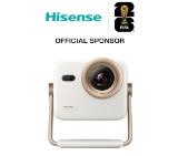 Hisense projector M2SE-PRO Home Cinema,Ultra HD (3840x2160),HDMI 1x, 1300Lumens, 1000:1, 2 x10W,VidaaU7, 65"-200", White