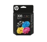 HP 308 Black/Tri-Color Original Ink Cartridge Combo 2-Pack