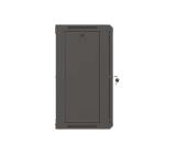 Lanberg Rack Cabinet, 19" wall-mount 12U/540x350 (flat pack) with glass door, Black
