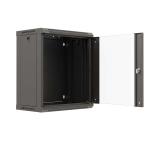 Lanberg Rack Cabinet, 19" wall-mount 12U/540x350 (flat pack) with glass door, Black