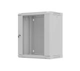 Lanberg Rack Cabinet, 19" wall-mount 12U/540x350 (flat pack) with glass door, Grey