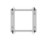 Lanberg open rack 19" 9U 600x600-1100 adjustable, grey