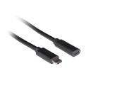 Lanberg USB-C M/F 3.1 cable 0.5m, Black