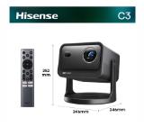 Hisense C3 Smart mini Laser Projector, 4K Ultra HD 3840x2160, 2000:1, 2500 lum, 60 Hz, Digital Zoom,Dolby Vision, HDR10+(decoding), HDR10, HLG, 2*10W, Silver