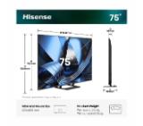 Hisense 75"U7SE, 4K Ultra HD 3840x2160, ULED, FALD, Quantum Dot, 144Hz, IPS, HDR 10+, HLG, Dolby Vision IQ, Dolby Atmos, Smart TV, WiFi 5GHz, WiFi Direct, BT, Anyview Cast,light sensor, 4xHDMI, 2xUSB, LAN, CI+, DVB-T2/C/S2, Black
