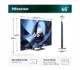 Hisense 65"U7SE, 4K Ultra HD 3840x2160, ULED, FALD, Quantum Dot, 144Hz, IPS, HDR 10+, HLG, Dolby Vision IQ, Dolby Atmos, Smart TV, WiFi 5GHz, WiFi Direct, BT, Anyview Cast,light sensor, 4xHDMI, 2xUSB, LAN, CI+, DVB-T2/C/S2, Black