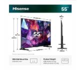 Hisense 55" E7S Pro, 4K Ultra HD 3840x2160, QLED, Quantum Dot, 144Hz, HDR 10+ adaptive, HLG, Dolby Vision, DTS Virtual X, Smart TV, WiFi 5GHz, WiFi Direct, BT, Anyview Cast, 3xHDMI, 2xUSB, LAN, CI+, DVB-T2/C/S2, Black