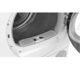 Bosch WQJ24201BY, SER6, Tumble dryer with heat pump 9kg D / C cond., 62dB EasyClean, drain set, black-blackgrey door, HC, Inclined direct touch display