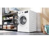 Bosch WAN2826SBY, SER4, Washing machine 8kg, A, 1400rpm, 51/72dB(A), Iron Assist, waveDrum 65l, 7 options, Rinse Plus, white-blackgrey door