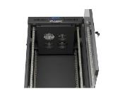 Lanberg Rack Cabinet 19" Free-Standing 22U/600X600 (FlAT Pack) With Glass Door LCD Black V2