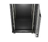 Lanberg Rack Cabinet 19" Free-Standing 22U/600X600 (FlAT Pack) With Glass Door LCD Black V2
