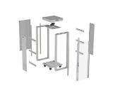 Lanberg Rack Cabinet 19" Free-Standing 42U/600X600 (FlAT Pack) With Glass Door LCD Grey V2