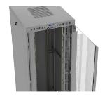 Lanberg Rack Cabinet 19" Free-Standing 47U/800X1000 (FlAT Pack) With Glass Door LCD Grey V2