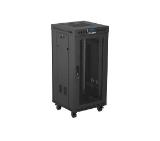 Lanberg Rack Cabinet 19" Free-Standing 24U/600X600 (FlAT Pack) With Mesh Door LCD Black V2
