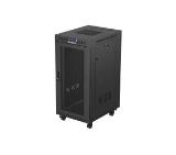 Lanberg Rack Cabinet 19" Free-Standing 24U/600X800 (FlAT Pack) With Mesh Door LCD Black V2