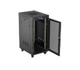 Lanberg Rack Cabinet 19" Free-Standing 24U/600X800 (FlAT Pack) With Mesh Door LCD Black V2