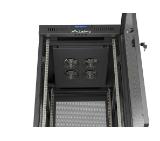Lanberg Rack Cabinet 19" Free-Standing 24U/600X800 (FlAT Pack) With Mesh Door LCD Black V2