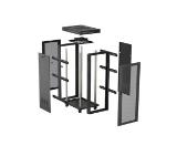 Lanberg Rack Cabinet 19" Free-Standing 24U/600X800 (FlAT Pack) With Mesh Door LCD Black V2