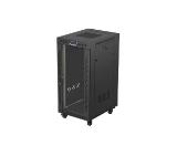 Lanberg Rack Cabinet 19" Free-Standing 24U/600X800 (FlAT Pack) With Glass Door LCD Black V2