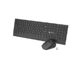 Natec Stingray 2, Set 2 in 1 Keyboard + Mouse Wireless, US Layout