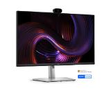 Dell P2726DEV, 27" Webcam Monitor, IPS Anti-Glare, 5ms, 100 Hz, 1500:1, 350 cd/m2, QHD 2560x1440, 99% sRGB, HDMI, Display Port, USB-C Hub, RJ45, Webcam, KVM Switch, PD 90W, Height Adjustable, Pivot, Swivel, Tilt, Black