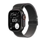 Apple Watch Ultra 3 Cellular 49mm Black Titanium Case with Black Titanium Milanese Loop - Large