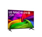 LG 55NU800B3LA, 55" 4K HDR UHD, 3840x2160, DVB-T2/C/S2, AI Alpha 7, HDR 10, webOS 26, ThinQ AI, VRR, ALLM, HGiG, WiFi, Clear Voice, 4K Super Upscaling, Bluetooth 5.3, Hdmi e-ARC, CI, LAN, AirPlay2, AI Sound Pro, Google Cast, 2 Pole stand, Black
