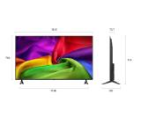 LG 55NU800B3LA, 55" 4K HDR UHD, 3840x2160, DVB-T2/C/S2, AI Alpha 7, HDR 10, webOS 26, ThinQ AI, VRR, ALLM, HGiG, WiFi, Clear Voice, 4K Super Upscaling, Bluetooth 5.3, Hdmi e-ARC, CI, LAN, AirPlay2, AI Sound Pro, Google Cast, 2 Pole stand, Black