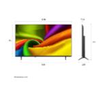 LG 55NU8E0B3LA, 55" 4K HDR UHD, 3840x2160, DVB-T2/C/S2, AI Alpha 7, HDR 10, webOS 26, ThinQ AI, VRR, ALLM, HGiG, WiFi, Clear Voice, 4K Super Upscaling, Bluetooth 5.3, Hdmi e-ARC , CI, LAN, AirPlay2, AI Sound Pro, Google Cast, 2 Pole stand, Black