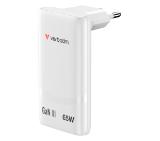 Verbatim Fold 'n' Go GaN Charger 65W EU plug White