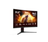AOC C32G4Z, 31.5" Curved 1500R, VA, WLED, 1920x1080@260Hz (OC, Native 240Hz), 4ms GtG, 0.3ms MPRT, 300cd m/2, 3500:1, Adaptive Sync, FlickerFree, Anti Blue Light, 5Wx2, Tilt, Height Adjust, Swivel, 2xHDMI, DP