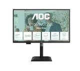 AOC Q27P4CV, 27" IPS WLED, 2560x1440@120Hz, 4ms GtG, 350cd m/2, 1500:1, 50M:1 DCR, Adaptive Sync, FlickerFree, Anti-Blue Light, 2Wx2, Tilt, Height Adjust, Pivot, Swivel, HDMI, DP, USB hub, RJ45